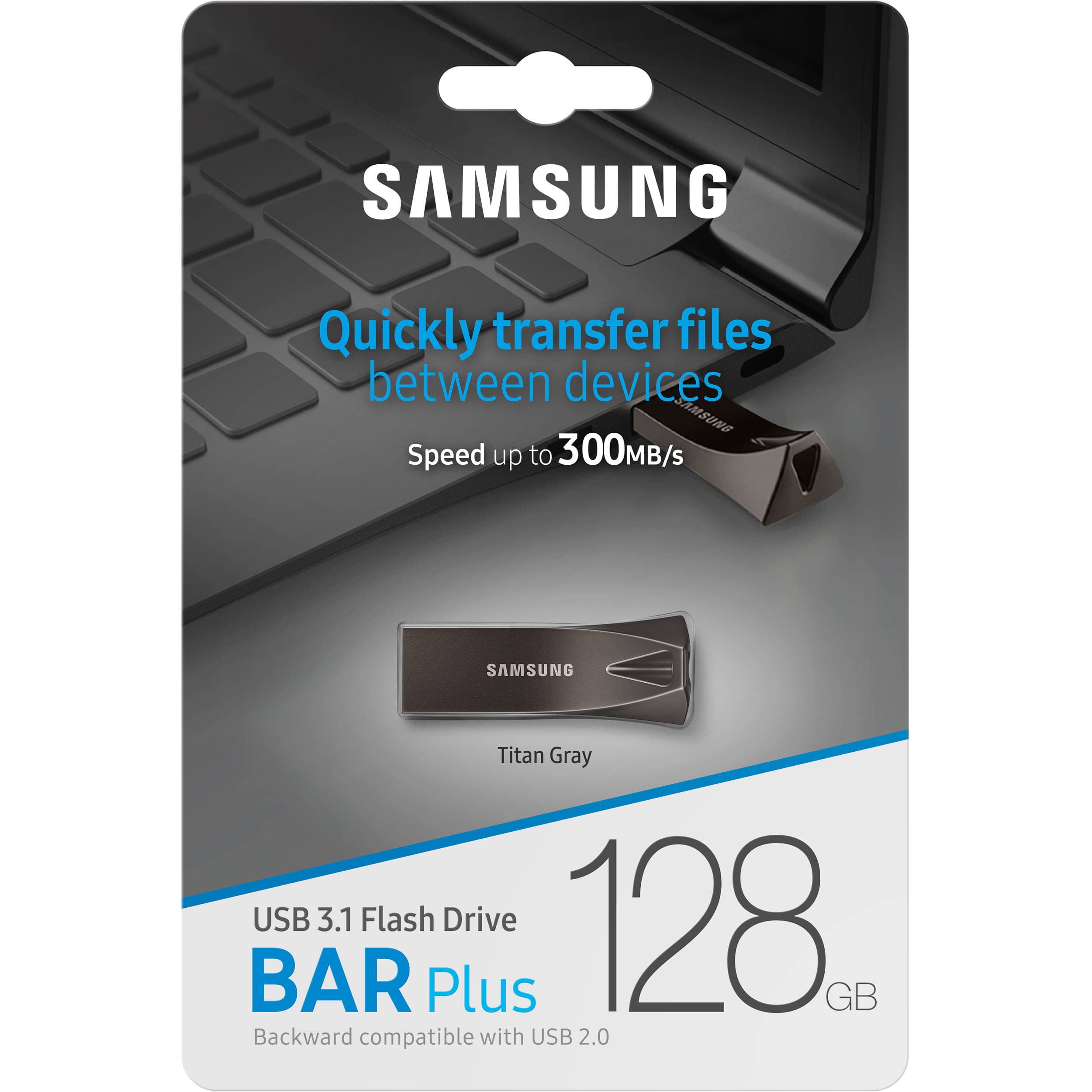 SAMSUNG BAR PLUS 128GB USB 3.1 FLASH DRIVE (TITAN GRAY) view 7