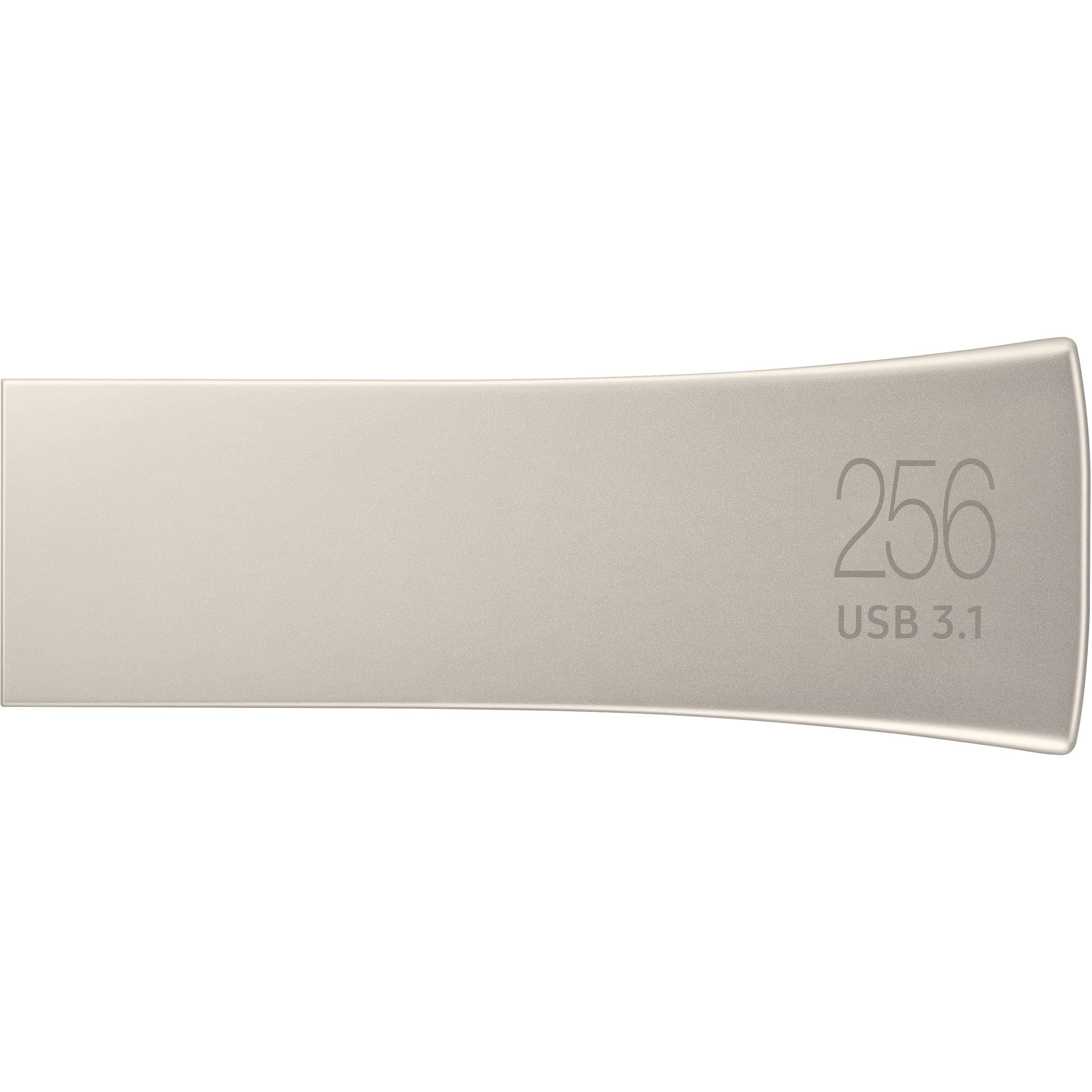Samsung Bar Plus 256GB silver USB flash drive with metal body