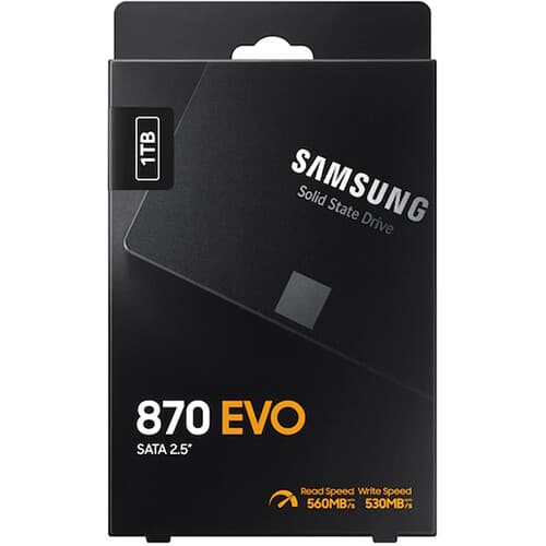 Samsung 870 EVO 1 TB 2.5-inch SATA III internal SSD MZ-77E1T0B/AM