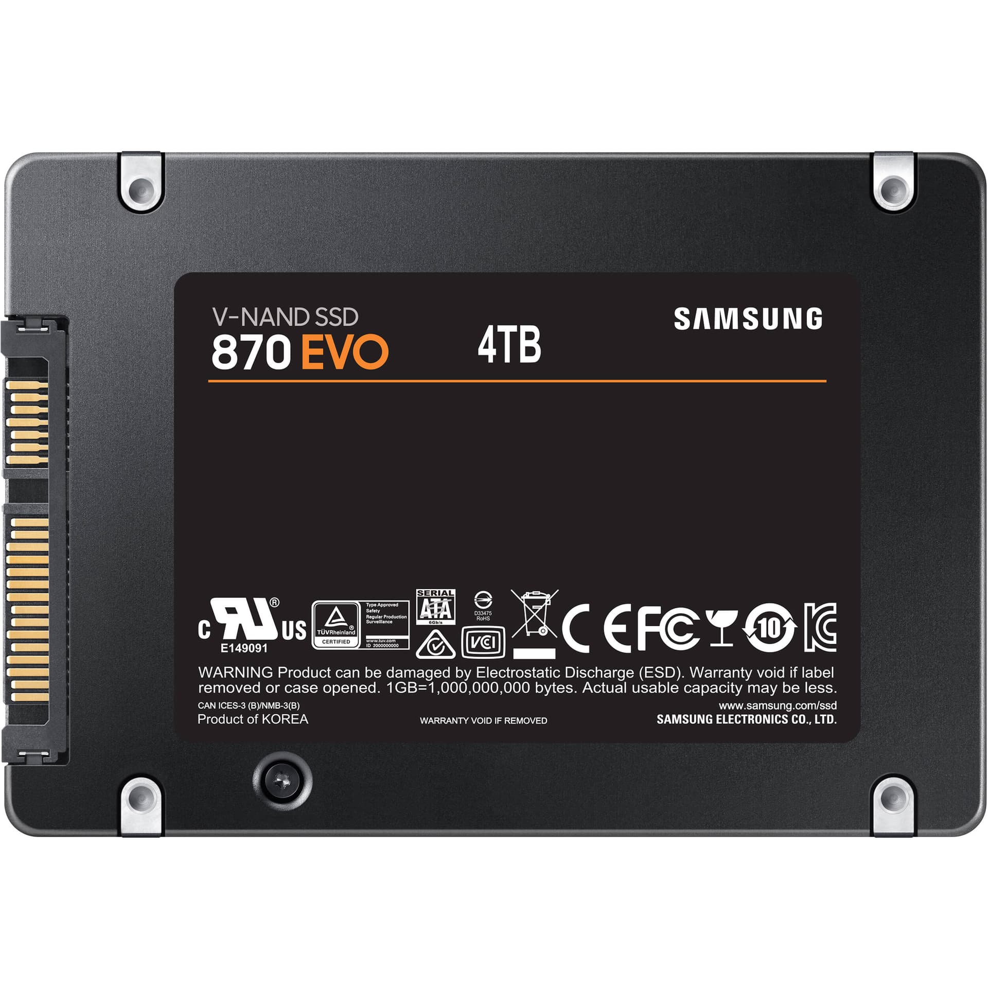 Samsung 870 EVO 4TB 2.5-inch SATA III internal SSD