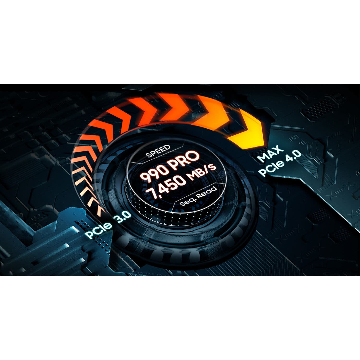 Samsung 1TB 990 PRO M.2 PCIe 4.0 SSD with heatsink