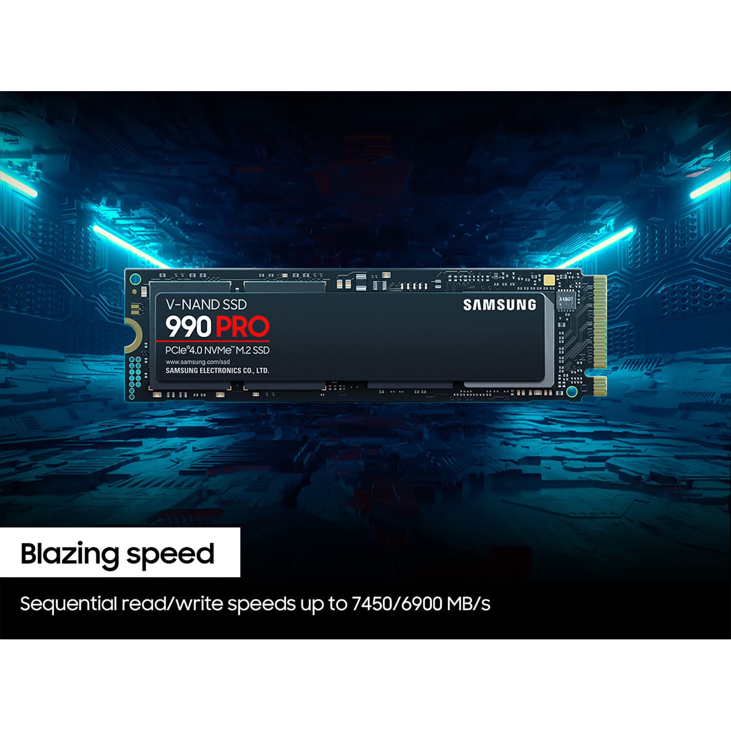 Samsung 990 PRO 4 TB PCIe 4.0 M.2 NVMe SSD for desktop storage