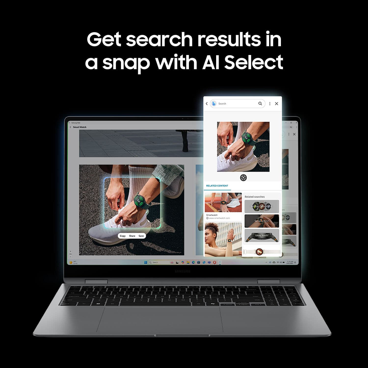 Samsung Galaxy Book5 360 15.6-inch gray 2-in-1 laptop with convertible touchscreen design