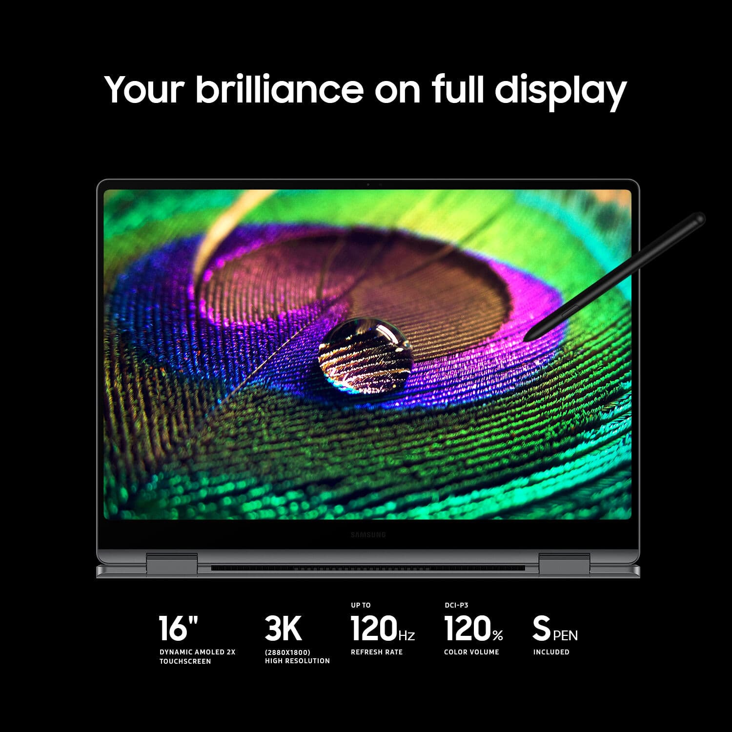 Samsung Galaxy Book5 Pro 360 16-inch gray 2-in-1 laptop with Intel Core Ultra 7, 32 GB RAM, and 1 TB SSD