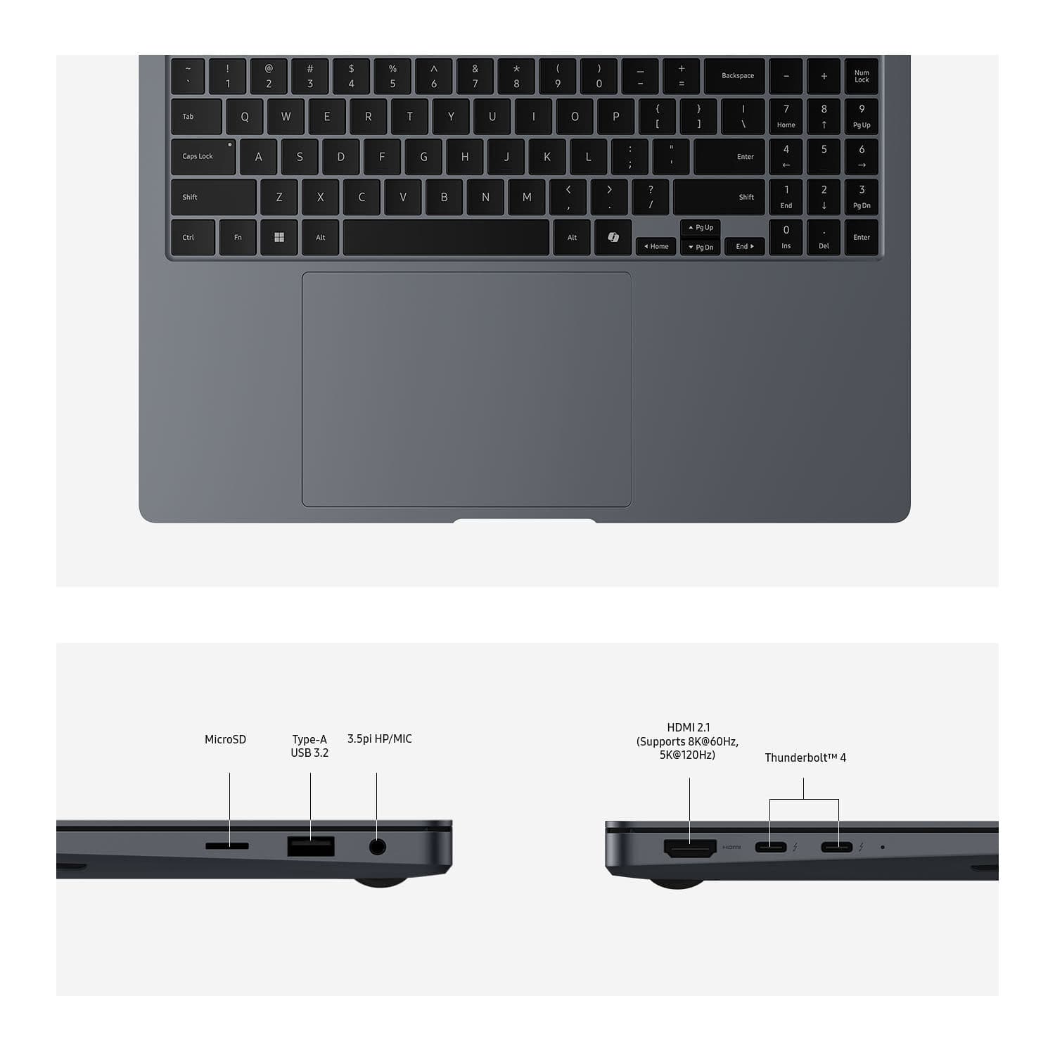 Samsung Galaxy Book4 Ultra 16 I9185H Gray business laptop with 32 GB RAM and 1 TB storage