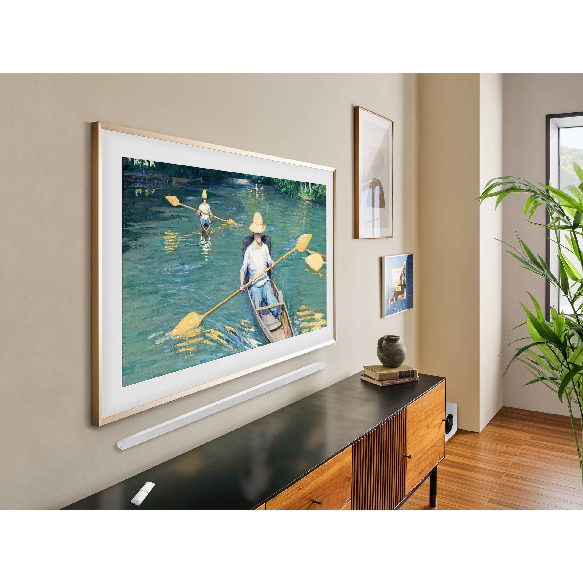 Samsung 32-inch QLED 4K Smart TV with The Frame design and SolarCell Remote