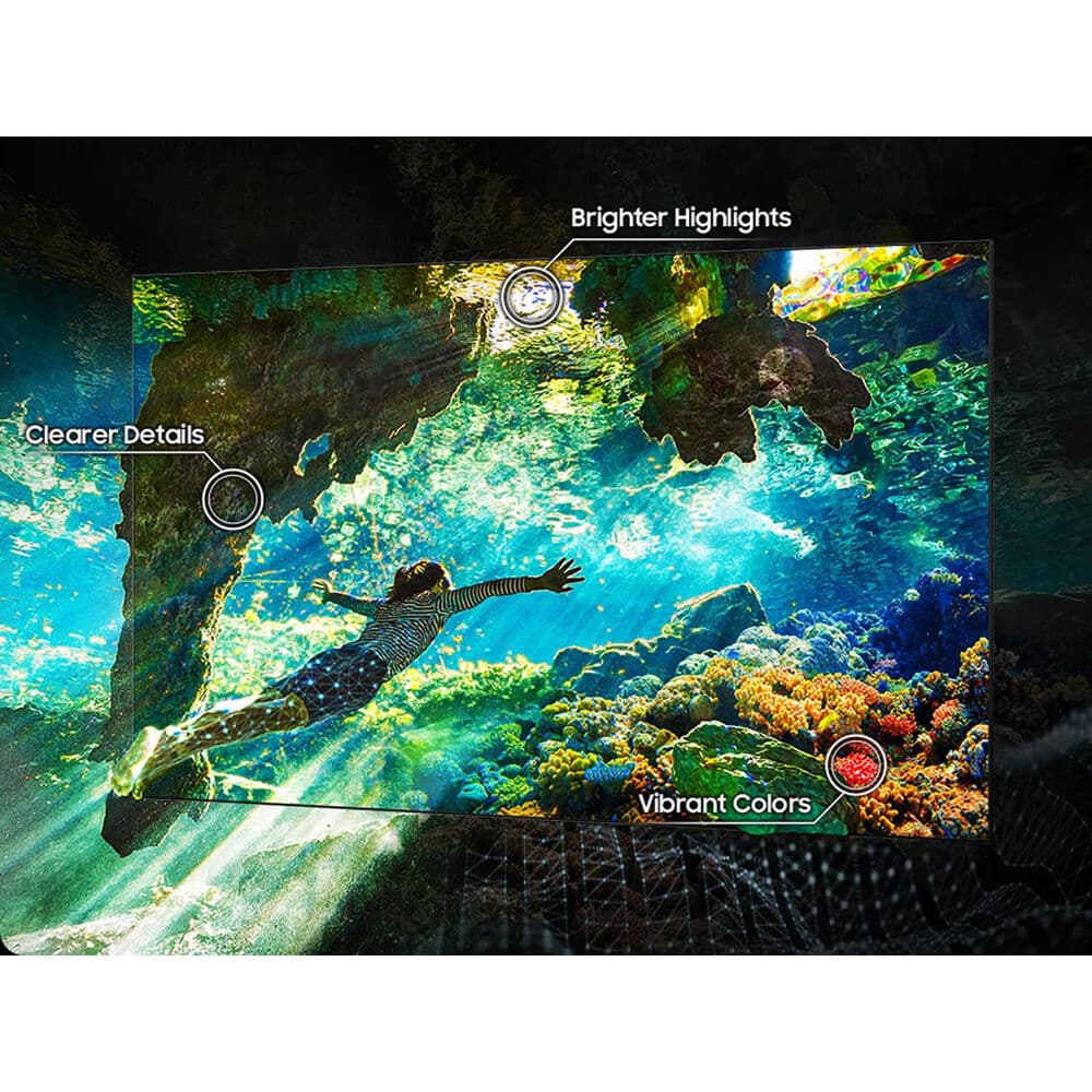 Samsung 43-inch Neo QLED 4K smart TV with 120 Hz refresh rate and Dolby Atmos