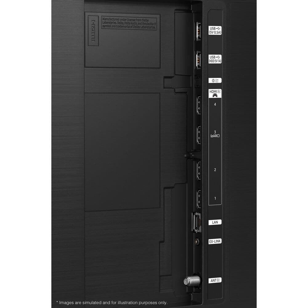 Samsung 43-inch Neo QLED 4K smart TV with 120 Hz refresh rate and Dolby Atmos