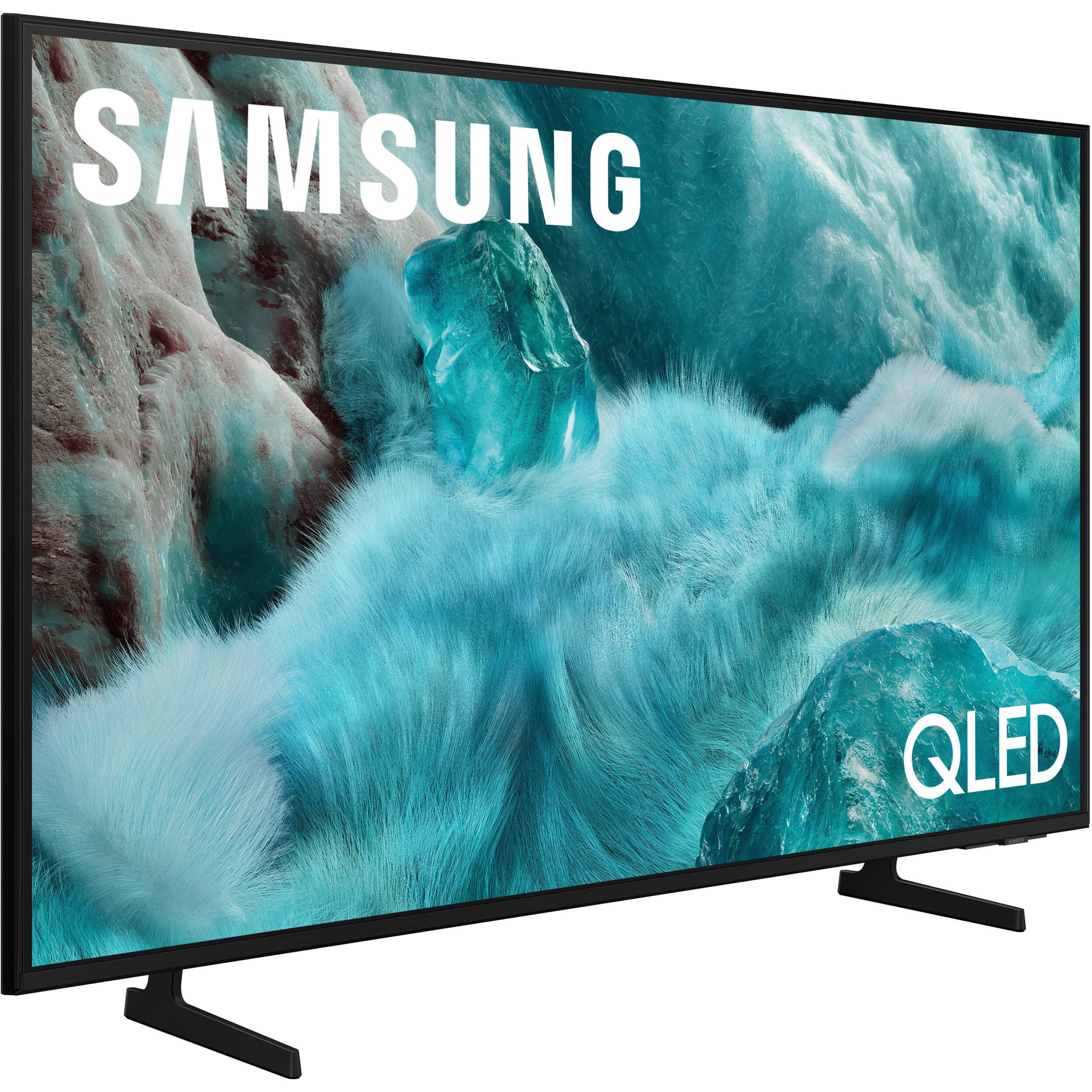 Samsung 65-inch QLED 4K smart TV with slim black bezel for conference rooms and premium lounge spaces