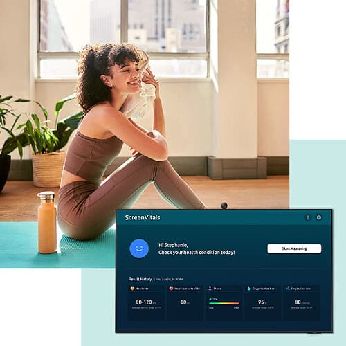 Samsung 65-inch OLED 4K smart TV with 120 Hz refresh rate for premium boardrooms and media spaces