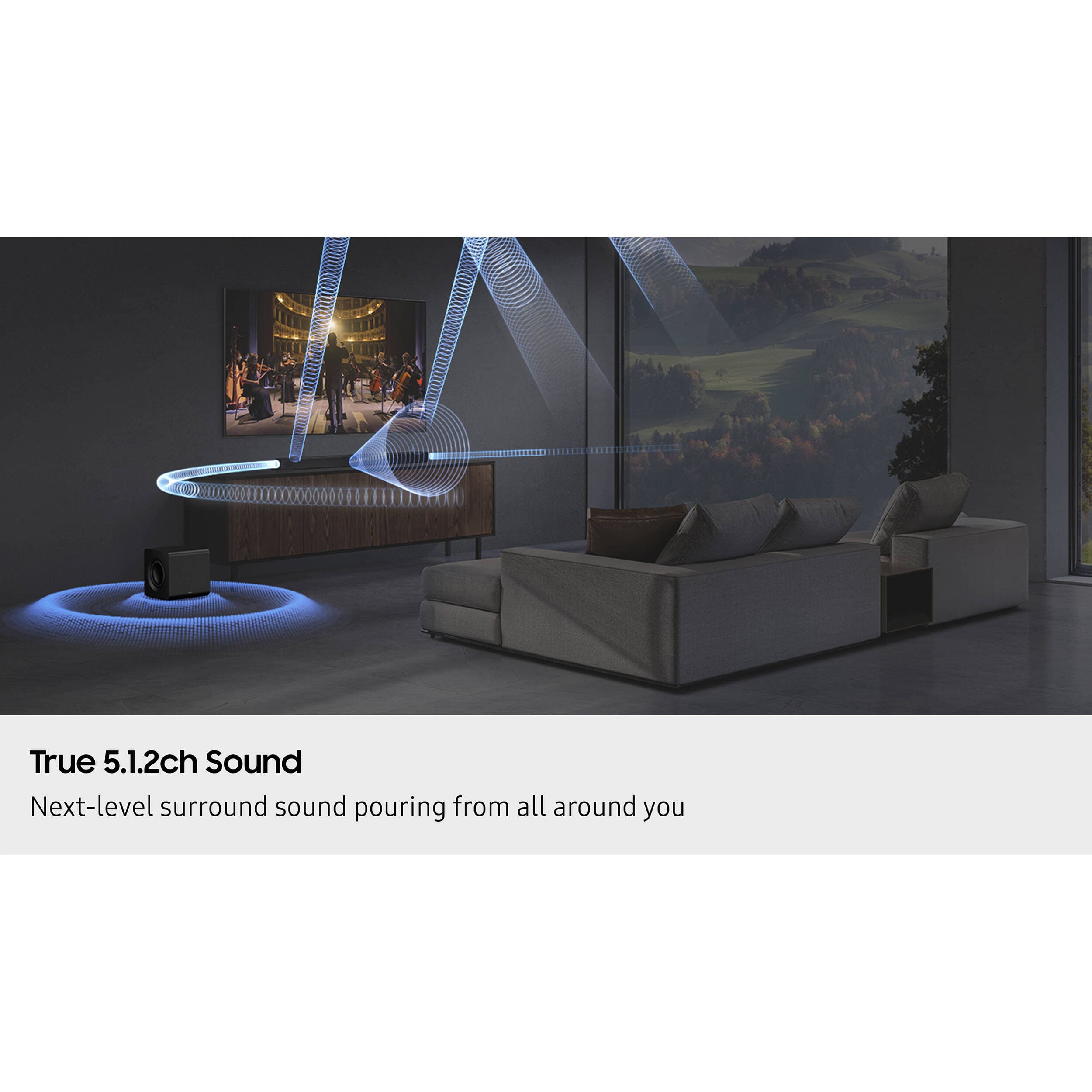 Samsung 75-inch QLED 4K Smart TV with slim black bezel