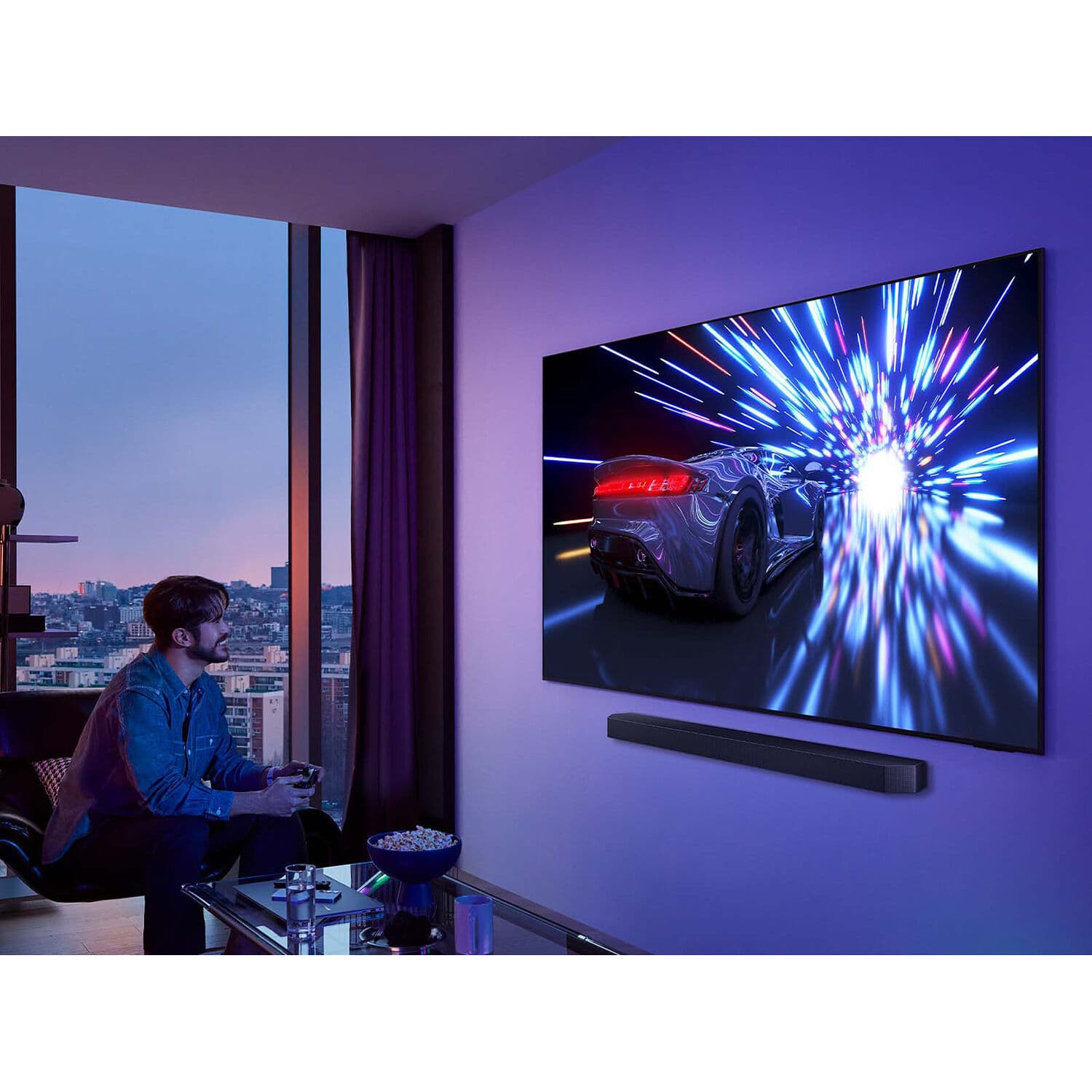 Samsung 77-inch OLED 4K smart TV with 120 Hz refresh rate