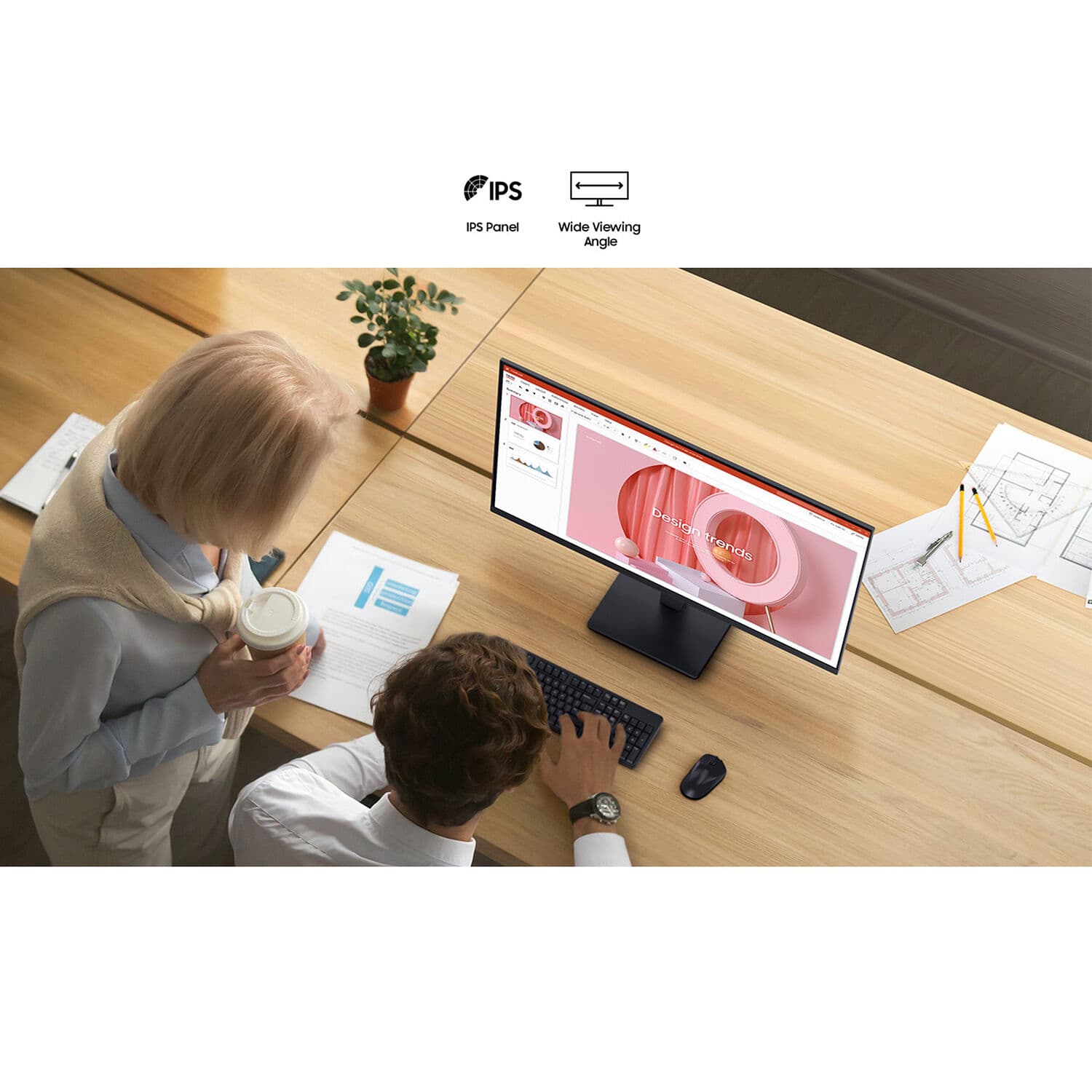 Samsung 27-inch S30GD FHD IPS monitor with HDMI and VGA connectivity
