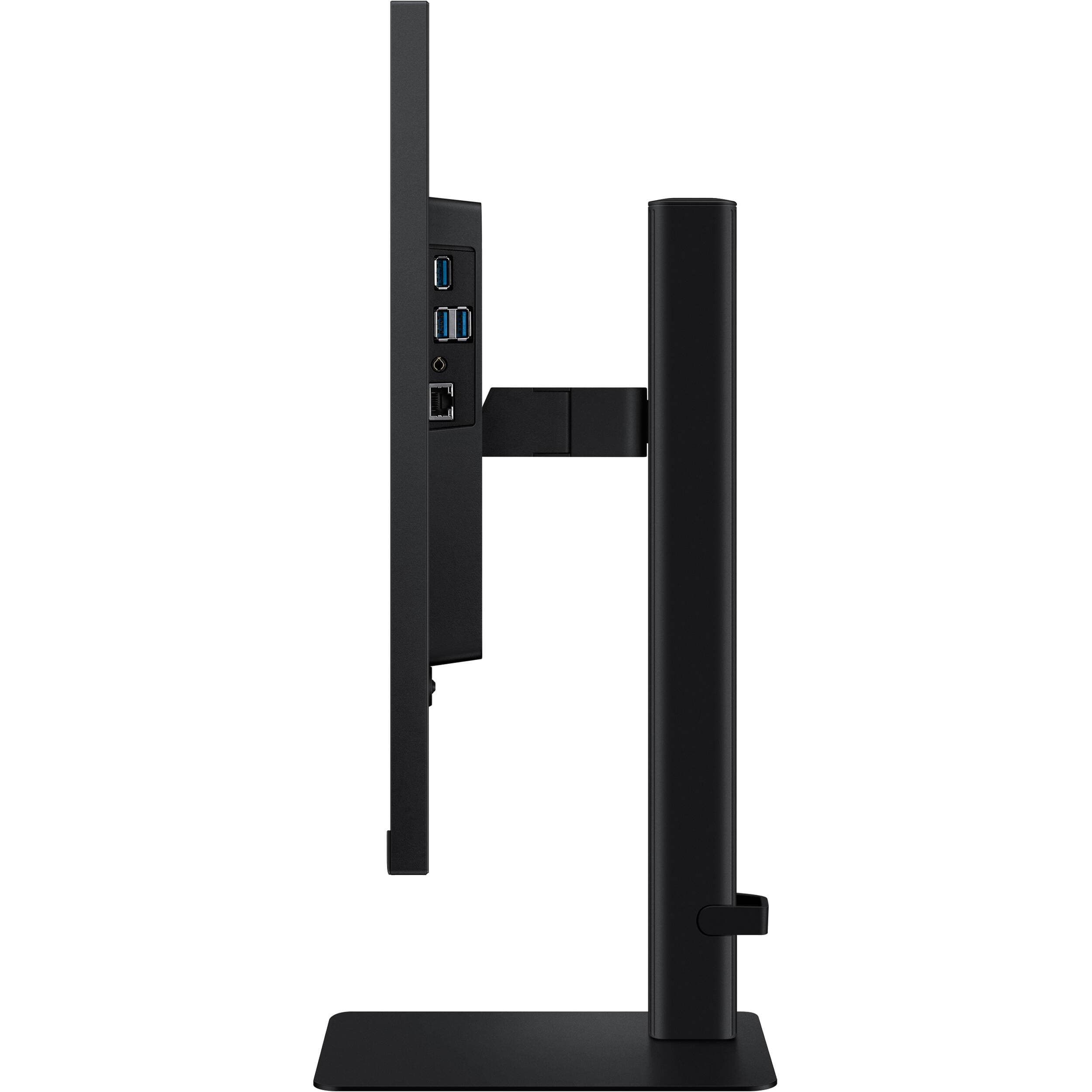 Samsung 27-inch QHD IPS monitor with USB-C, KVM, LAN, HDMI, DisplayPort, and adjustable stand