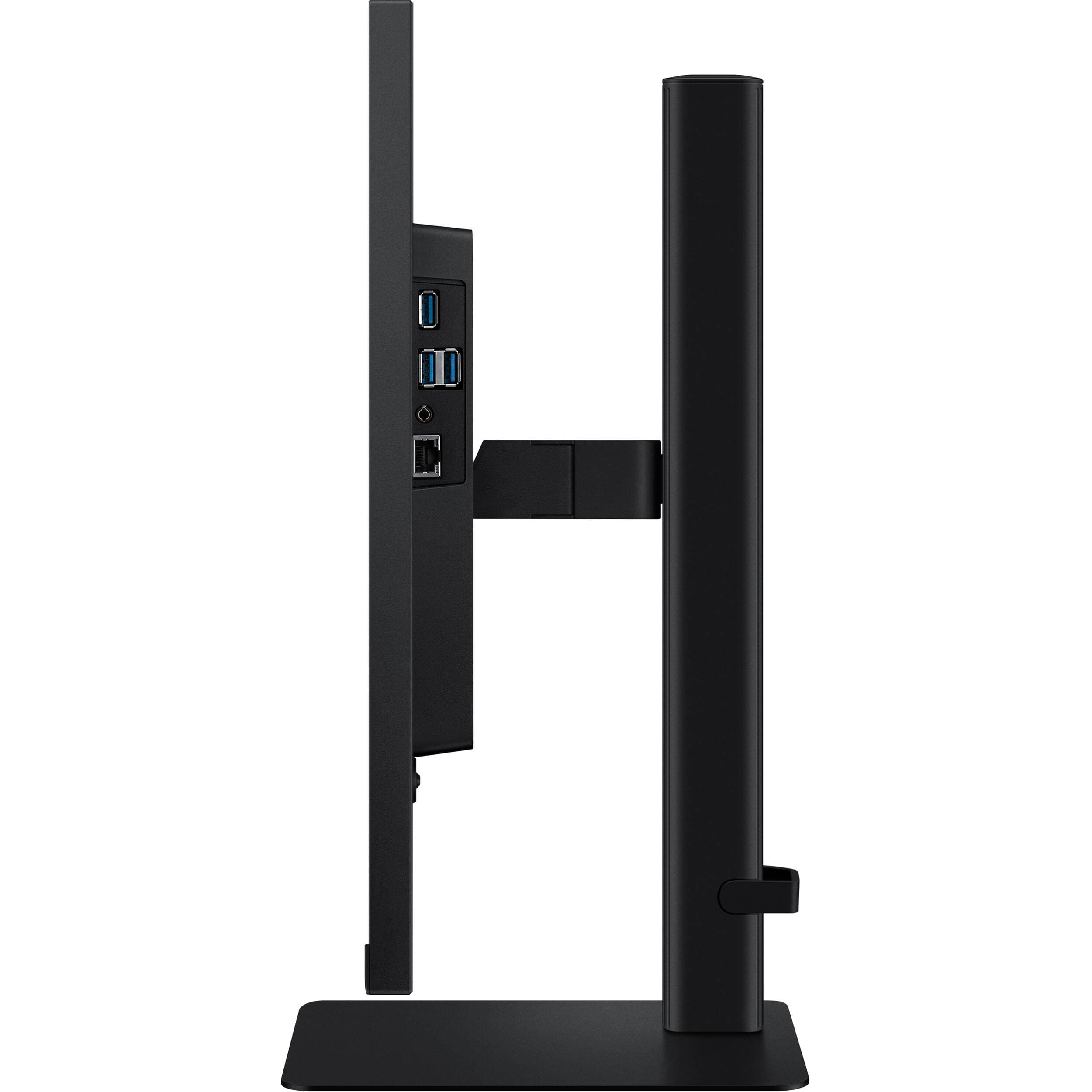 Samsung 27-inch QHD IPS monitor with USB-C, KVM, LAN, HDMI, DisplayPort, and adjustable stand