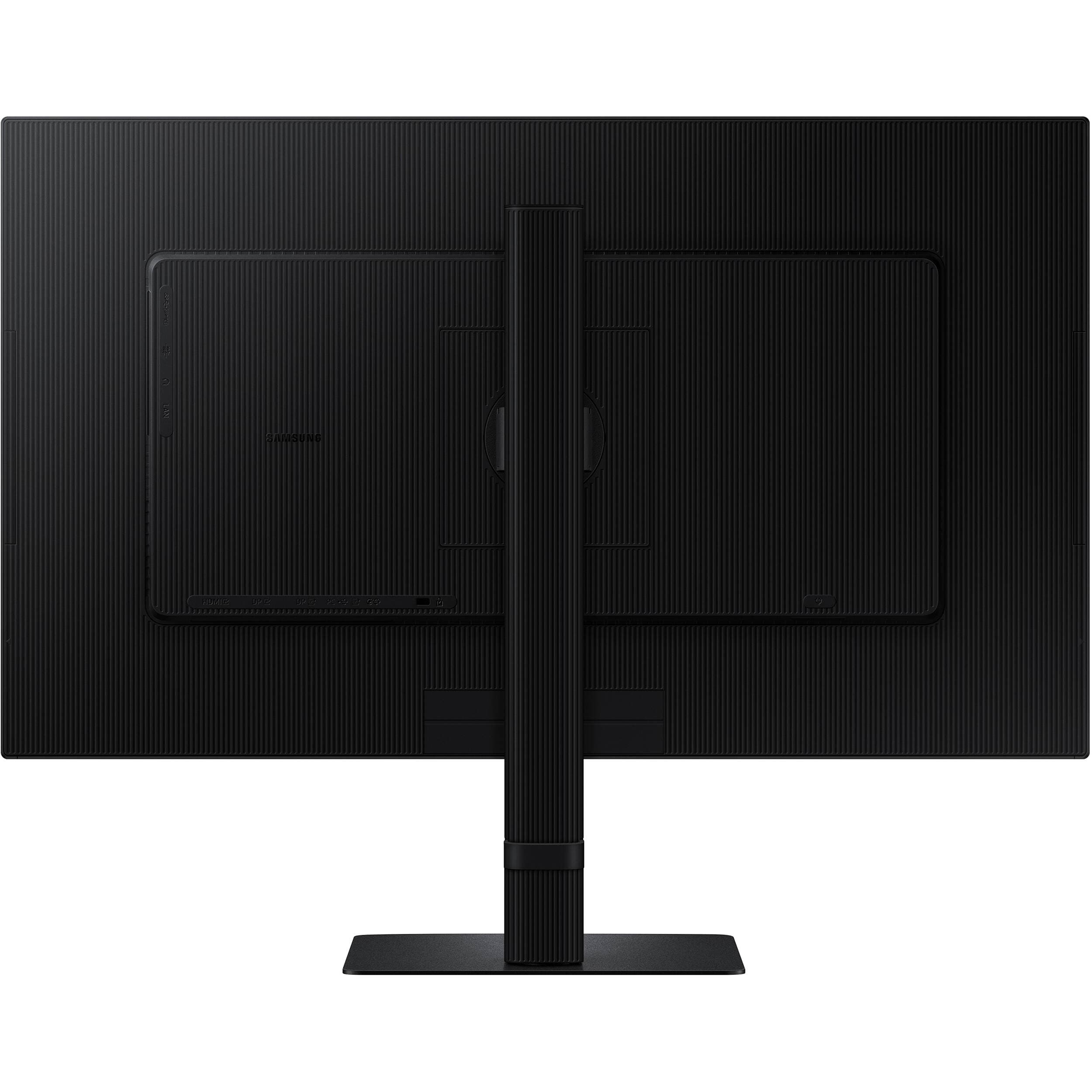 Samsung 27-inch QHD IPS monitor with USB-C, KVM, LAN, HDMI, DisplayPort, and adjustable stand