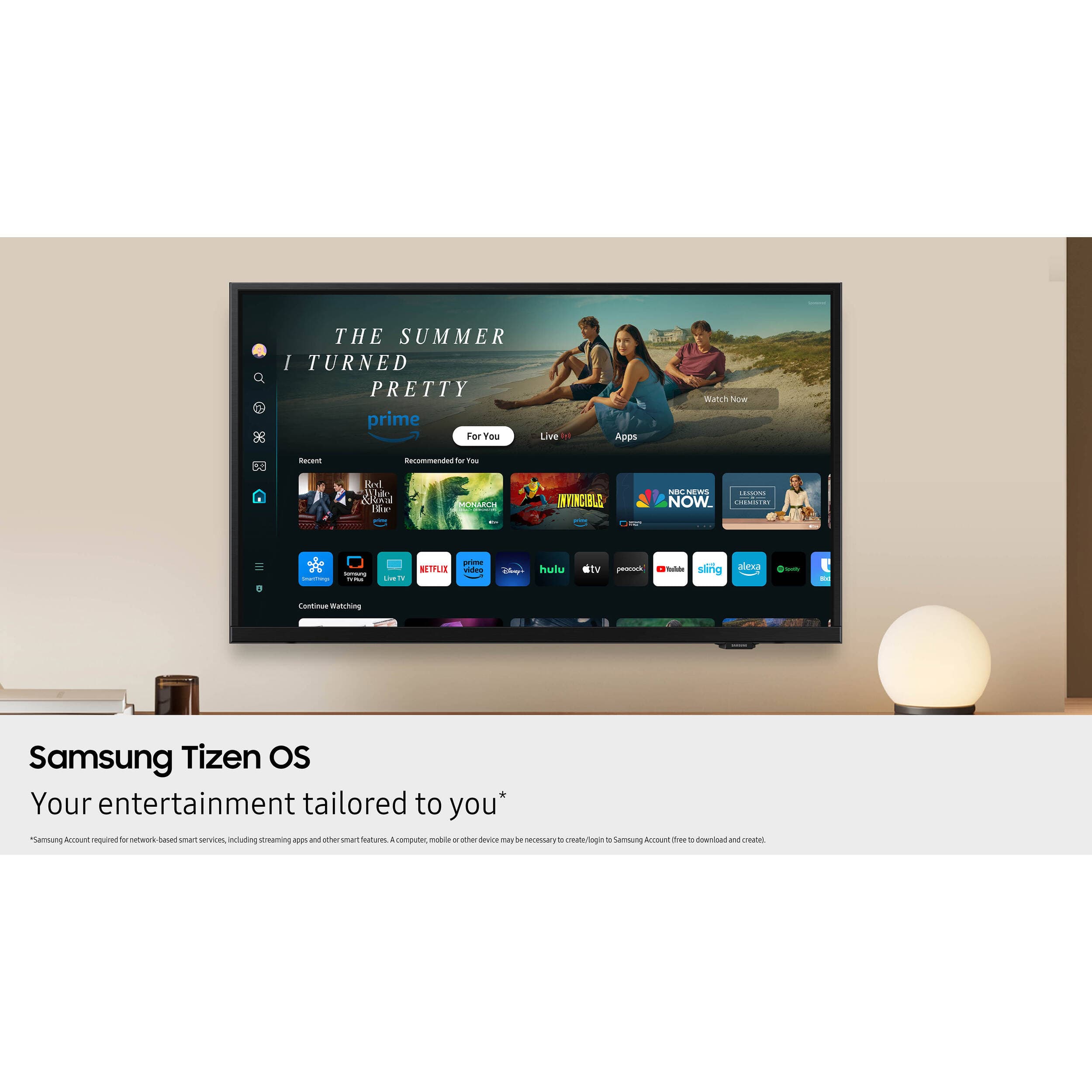 Samsung 40-inch Full HD Smart TV with 60 Hz refresh rate and LED display