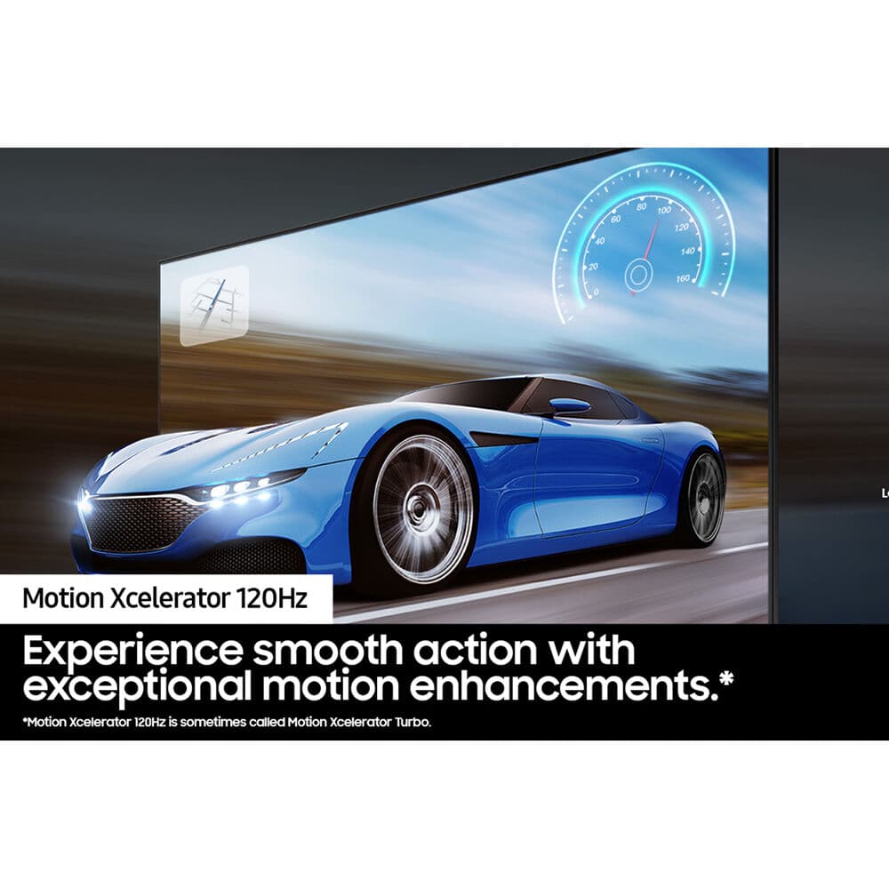 Samsung 98-inch 4K UHD smart TV with Tizen, HDR, and 120 Hz refresh rate