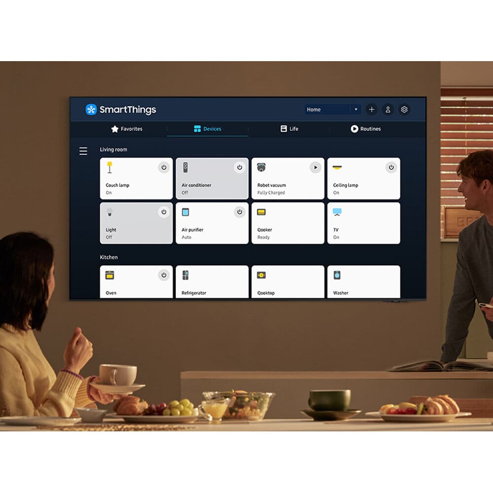 Samsung 98-inch 4K UHD smart TV with Tizen, HDR, and 120 Hz refresh rate