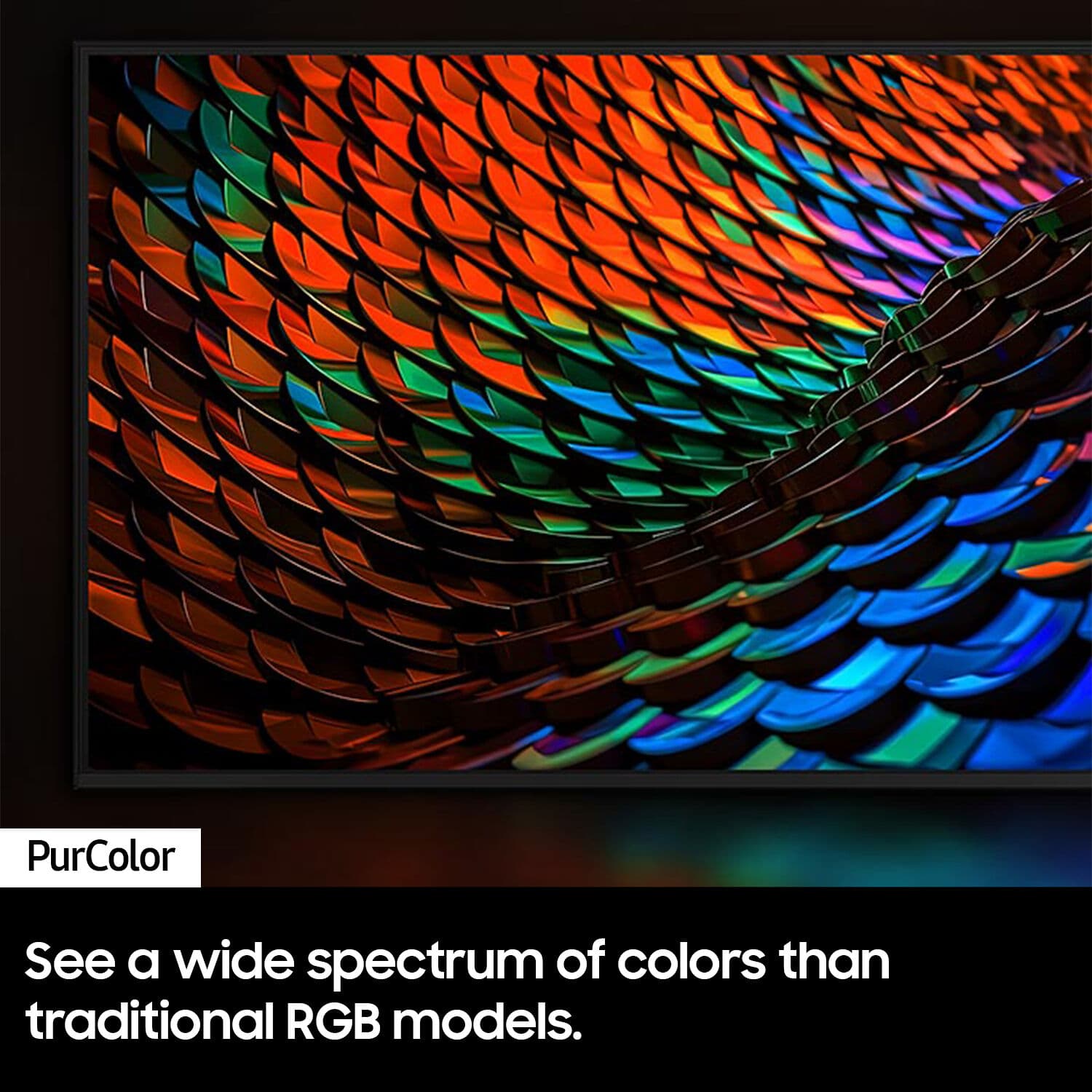 Samsung 98-inch 4K UHD smart TV with Tizen, HDR, and 120 Hz refresh rate