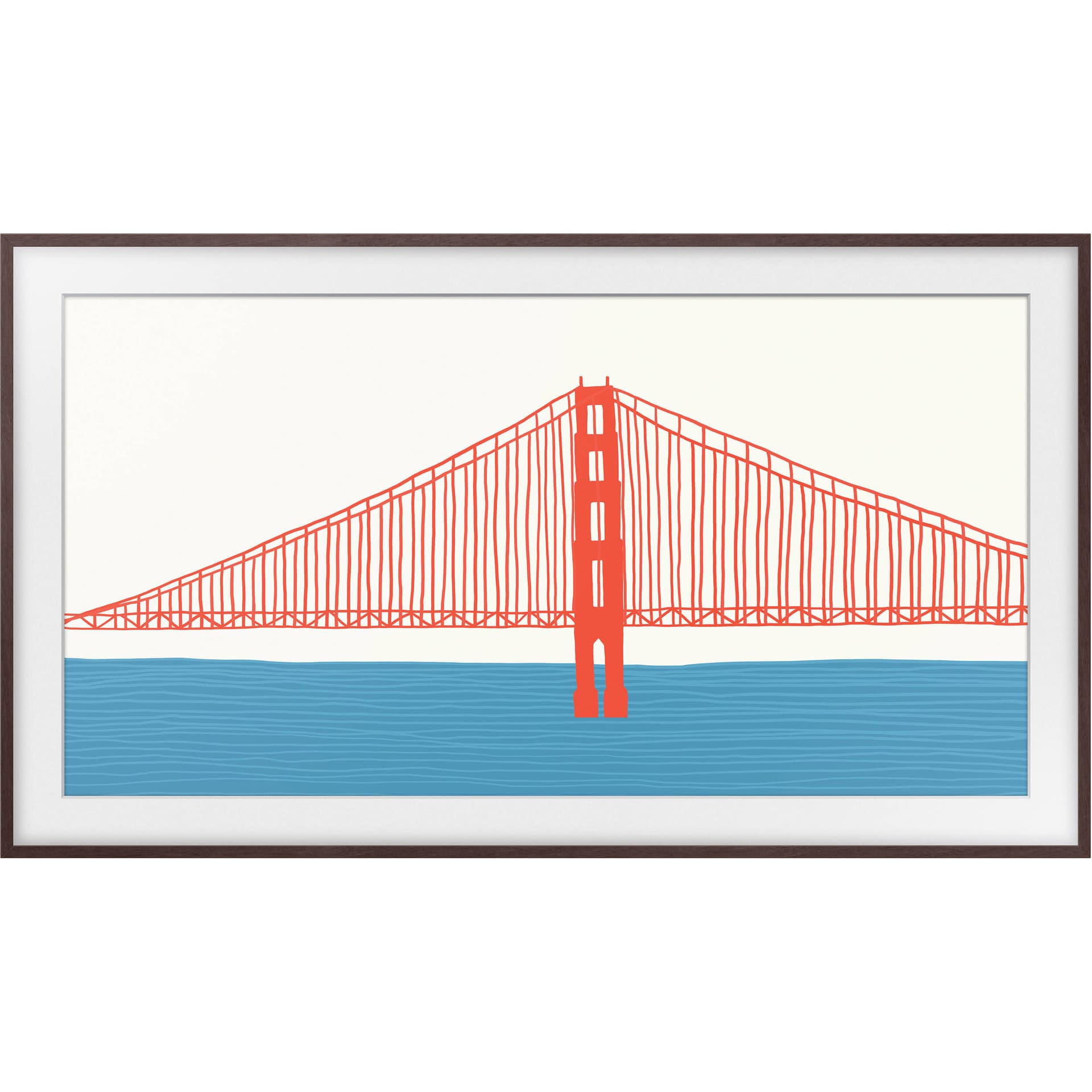 Samsung 55-inch The Frame customizable bezel in Modern Brown for 2021 models