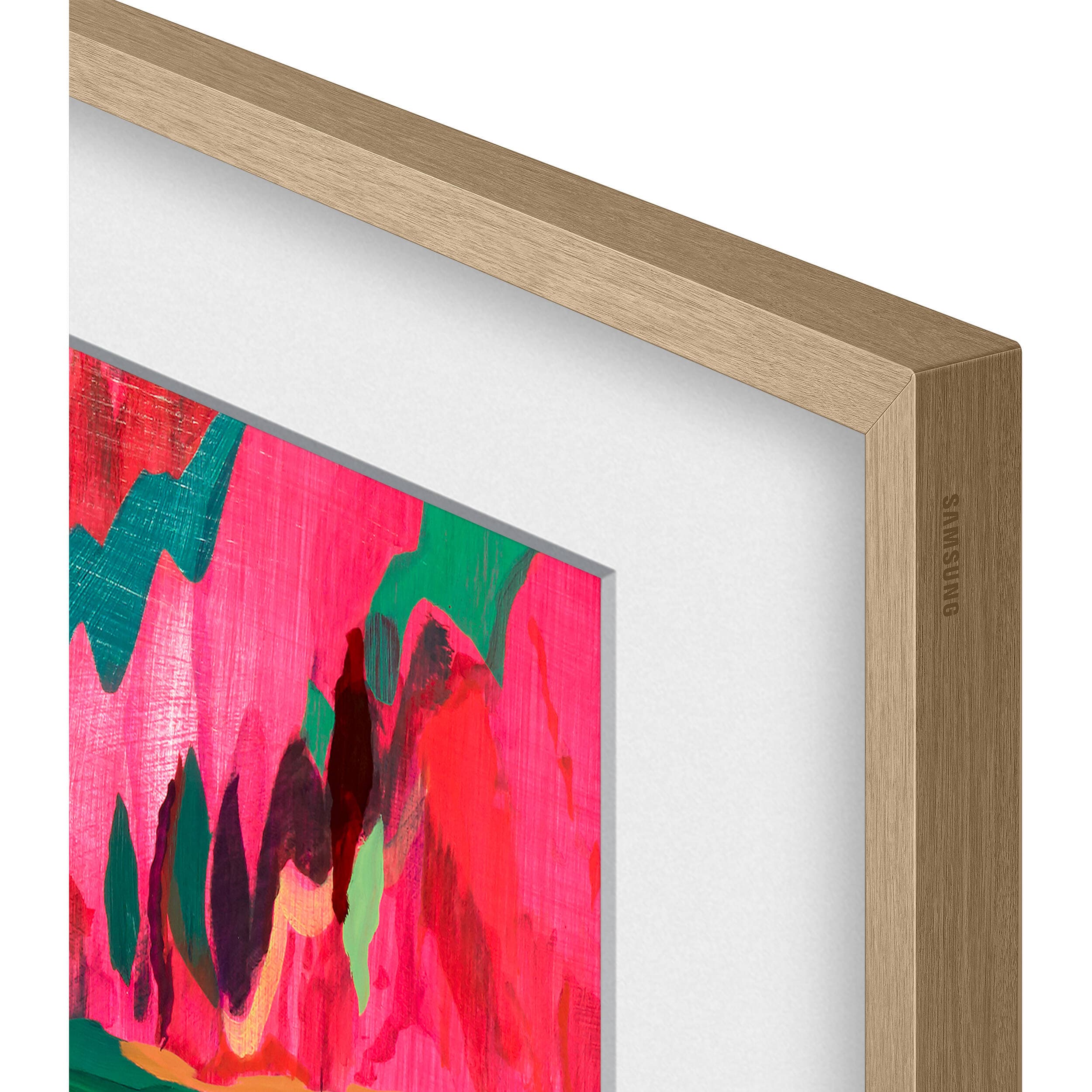 Samsung 65-inch The Frame customizable bezel in Modern Teak finish