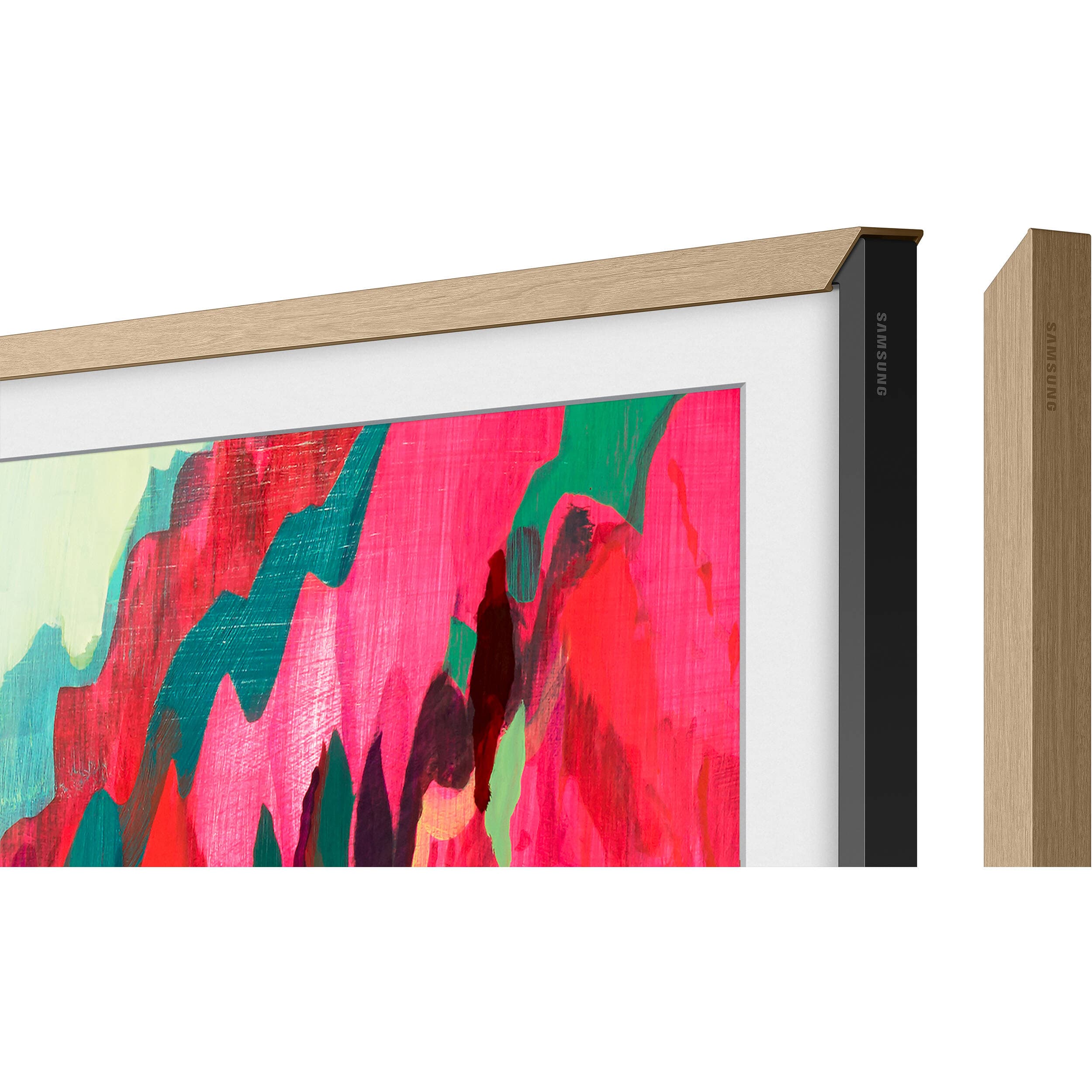 Samsung 65-inch The Frame customizable bezel in Modern Teak finish