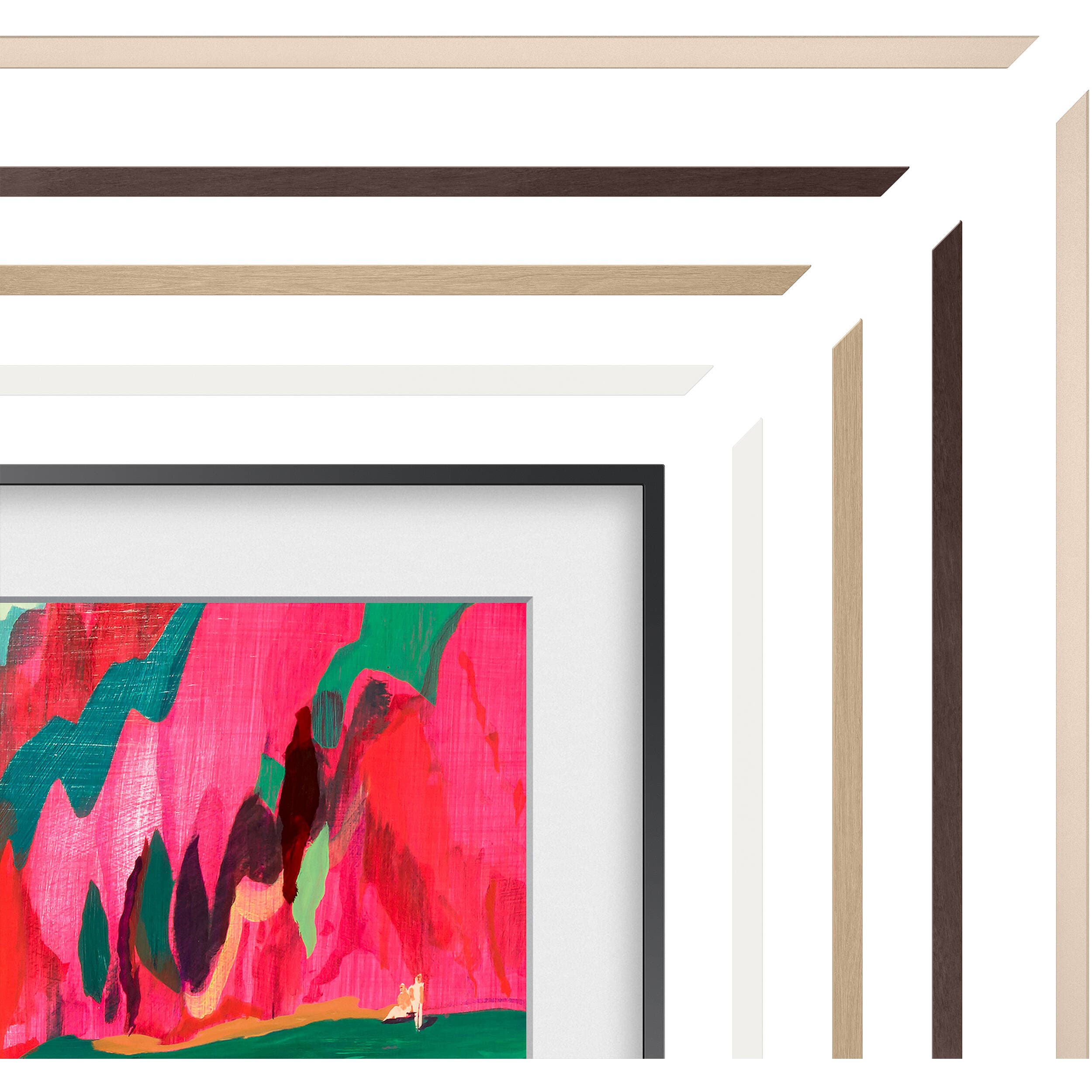 Samsung 65-inch The Frame customizable bezel in Modern Teak finish