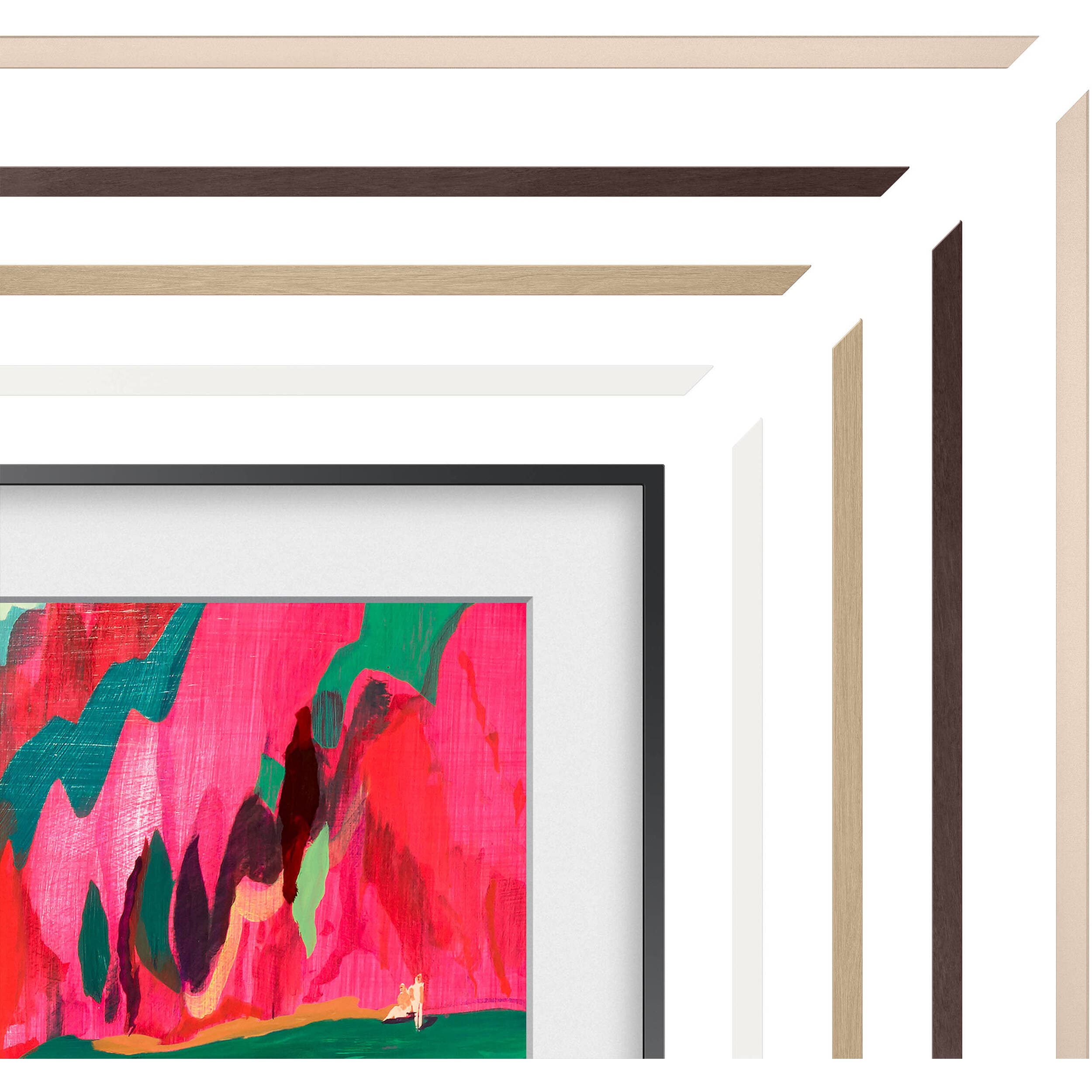 65" Bezel  Modern White view 7