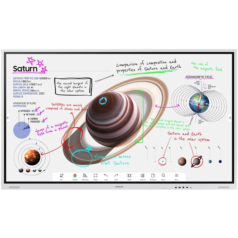 Samsung WM75B 75-inch interactive flip display for conference room collaboration