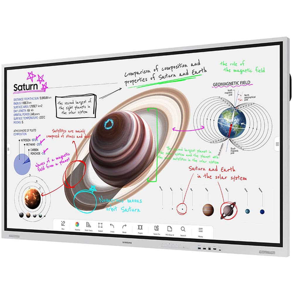 Samsung WM85B 85-inch interactive flat panel digital flipchart for collaborative meetings