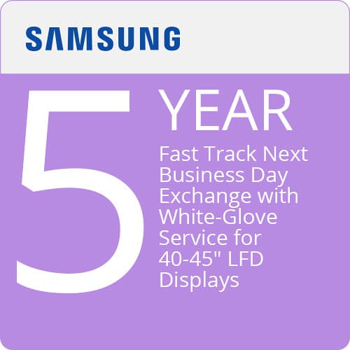 5yr Samsung Fasttrack & White Glove Nbd Exchange for( Lfd Screen Size 40inch-45