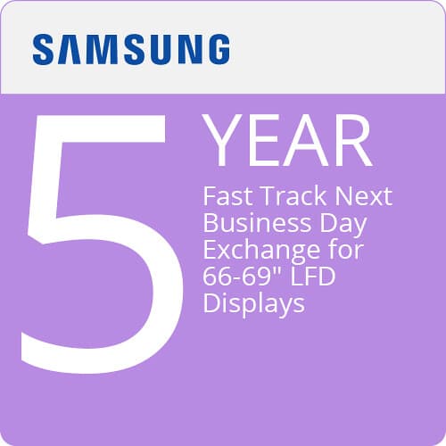 Samsung five-year next-business-day fast-track coverage for large-format display