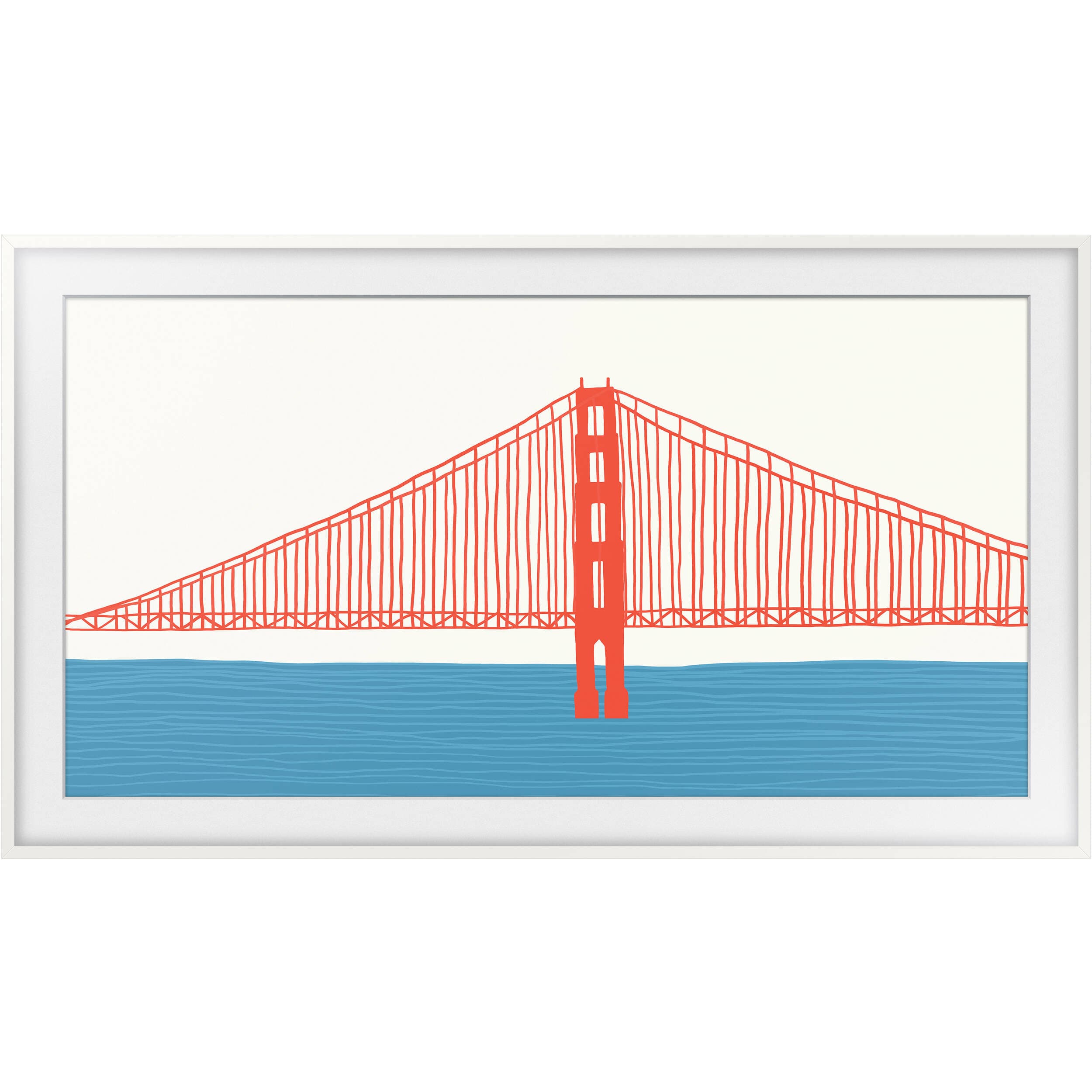 Samsung VG-SCFA55WTBZA 55" Customizable Bezel, Modern White | The Frame